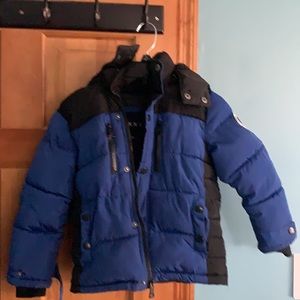 Blue and Black puffer jacket